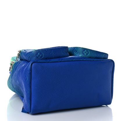 Louis Vuitton Taurillon Illusion Multipockets Backpack Bleu Vert 4 of 10