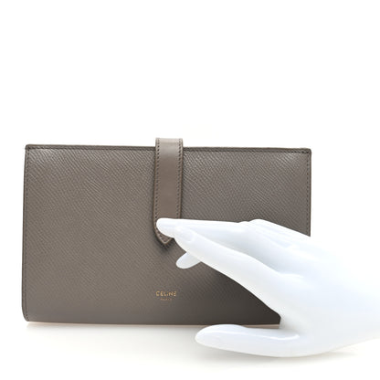Celine Grained Calfskin Large Multifunction Strap Wallet Pebble 2 of 6