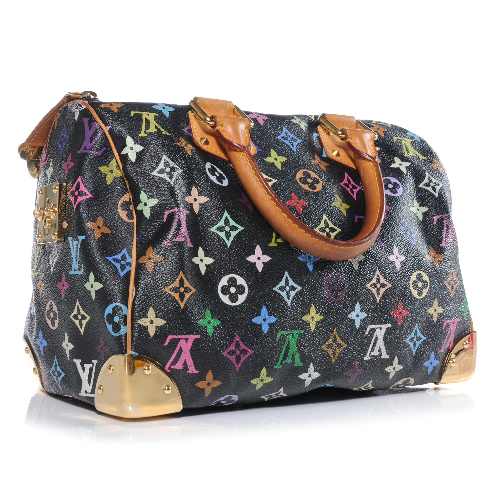 Louis Vuitton Monogram Multicolor Speedy 30 Black 3 of 7