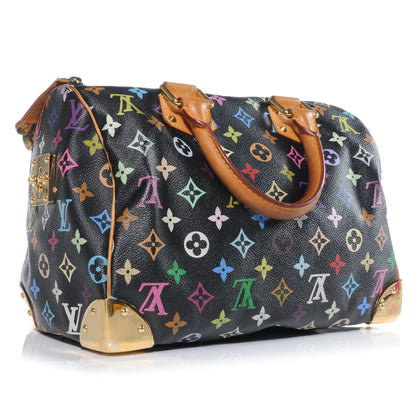 Louis Vuitton Monogram Multicolor Speedy 30 Black 3 of 7