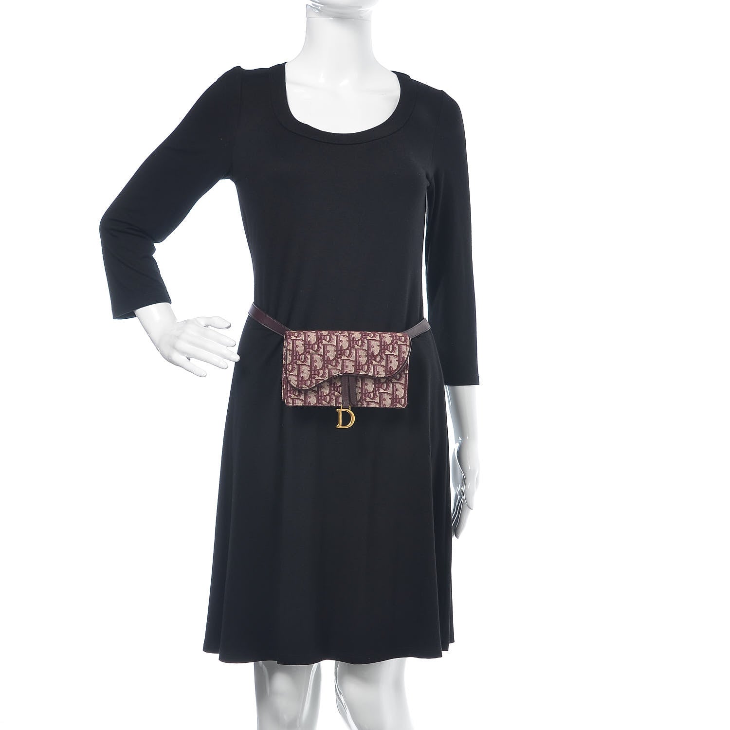 Christian Dior Oblique Saddle Belt Bag Bordeaux 2 of 9
