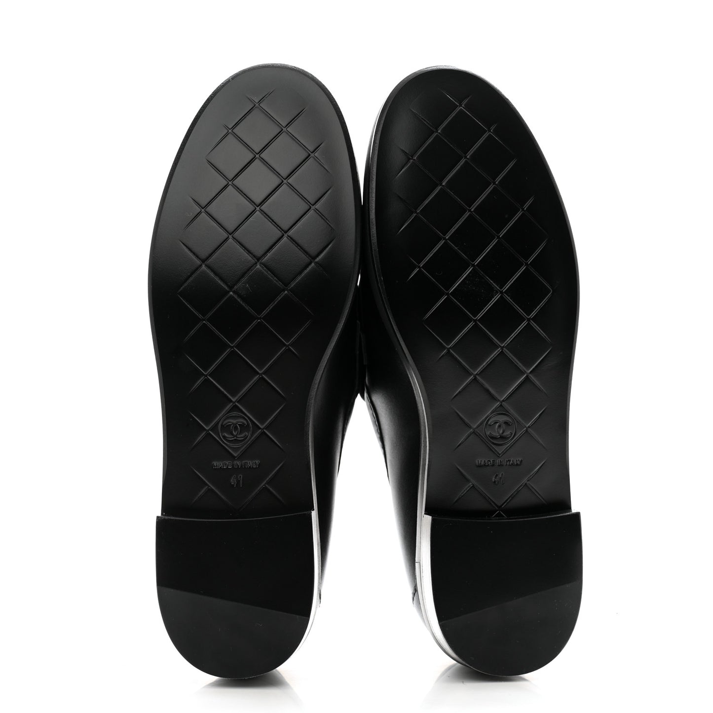 Lambskin Quilted CC Turnlock Loafers 41 Black