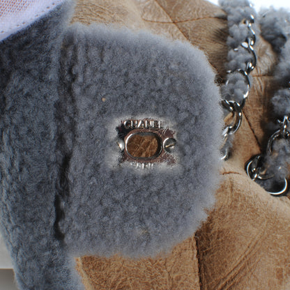 Chanel Shearling Sheepskin Quilted Medium Flap 8 of 9