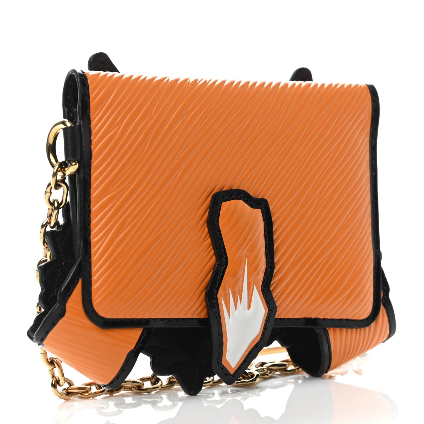 Epi Calfskin Grace Catogram Cat Card Holder Orange