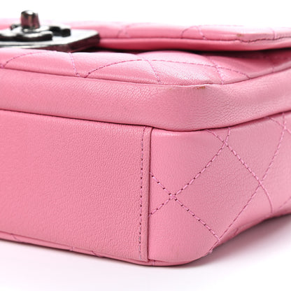 Chanel Shiny Goatskin Quilted Small Double Carry Waist Chain Flap Pink 9 of 10