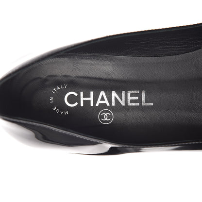 Chanel Patent CC Mocassin Loafers 38 Black 8 of 11