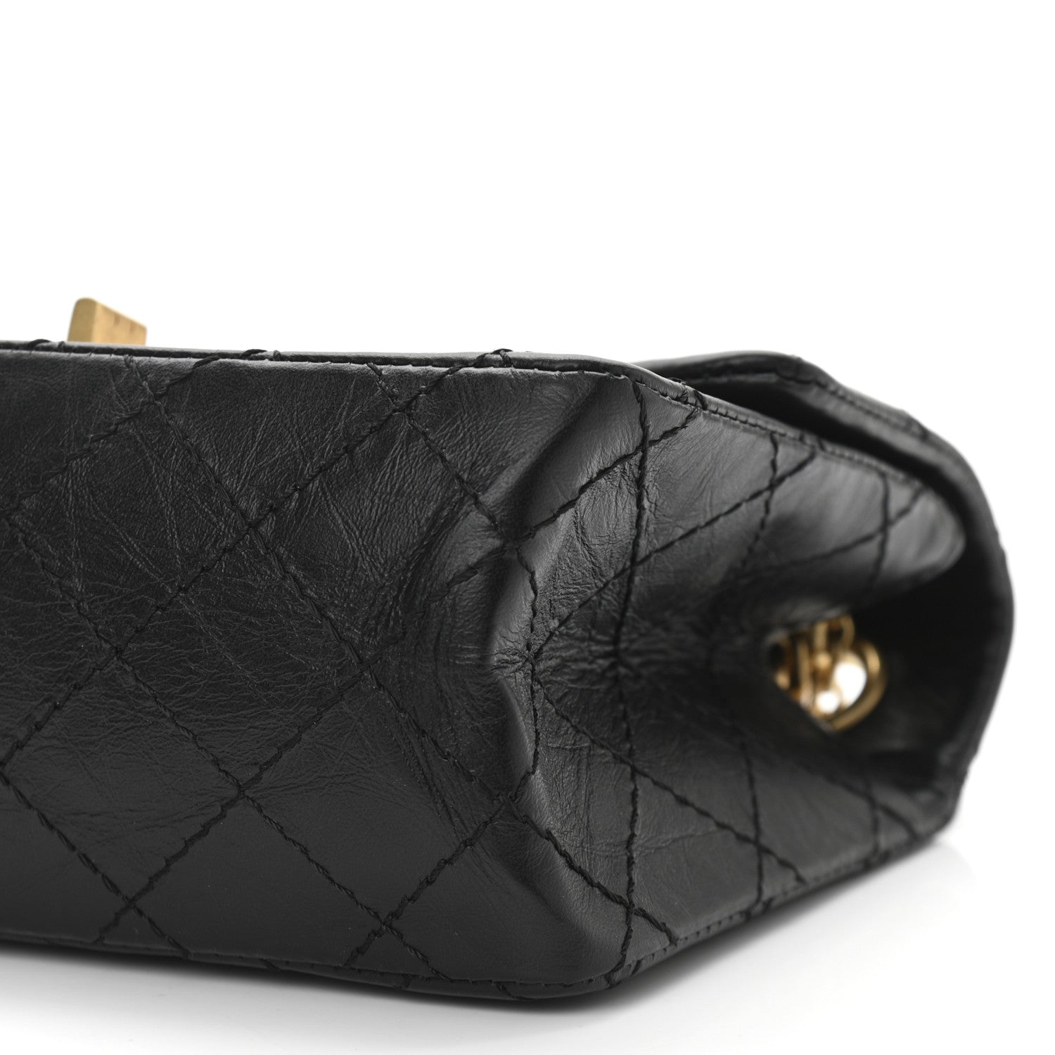 Chanel Aged Calfskin Quilted 2.55 Reissue Mini Flap Black 10 of 11