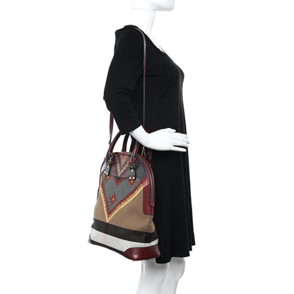 Burberry Prorsum Handpainted Tapestry Bloomsbury Burgundy 2 of 13