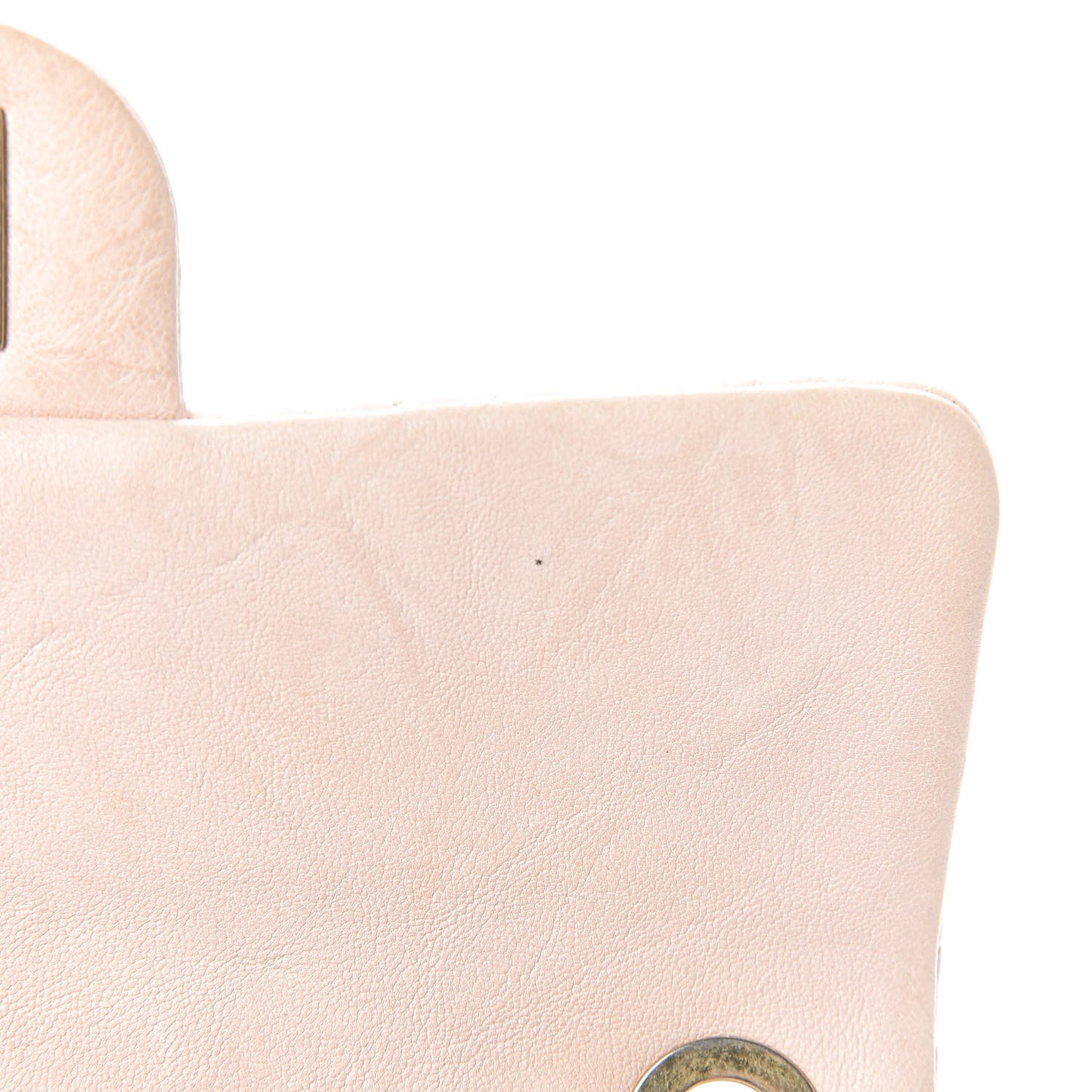 Calfskin Chevron Small Surpique Flap Ivory