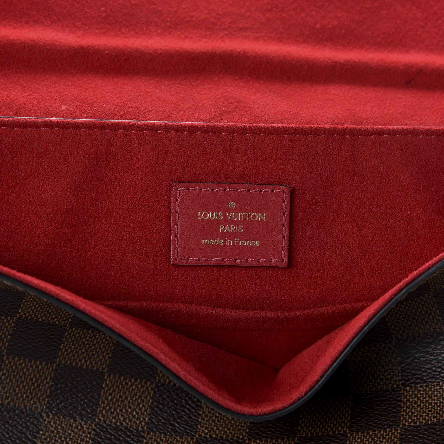 Louis Vuitton Damier Ebene Beaubourg MM Scarlet 7 of 11