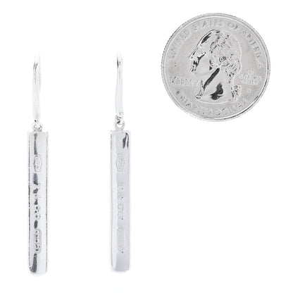 Tiffany Sterling Silver 1837 Bar Drop Earrings 2 of 5