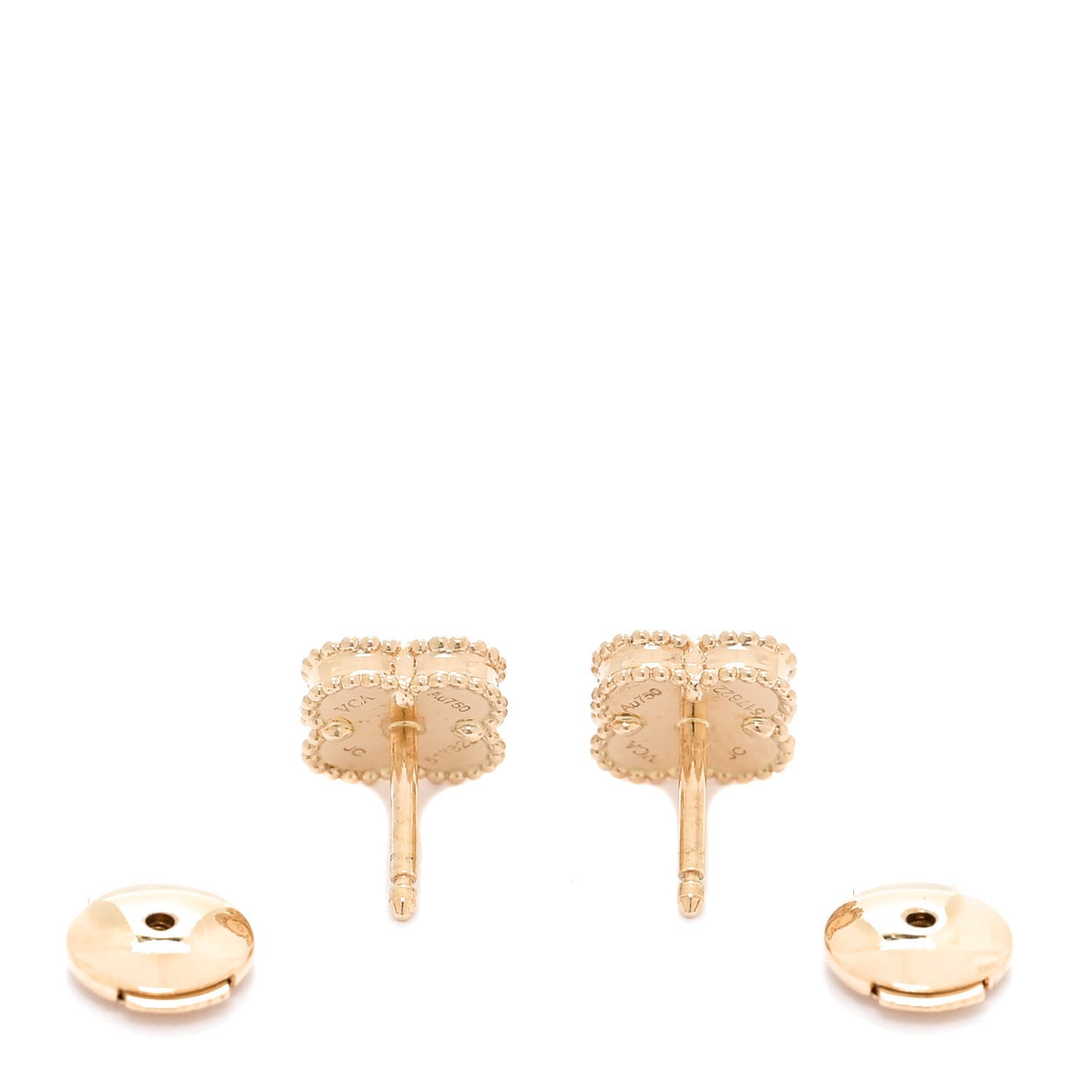 18K Yellow Gold Black Onyx Sweet Alhambra Earrings