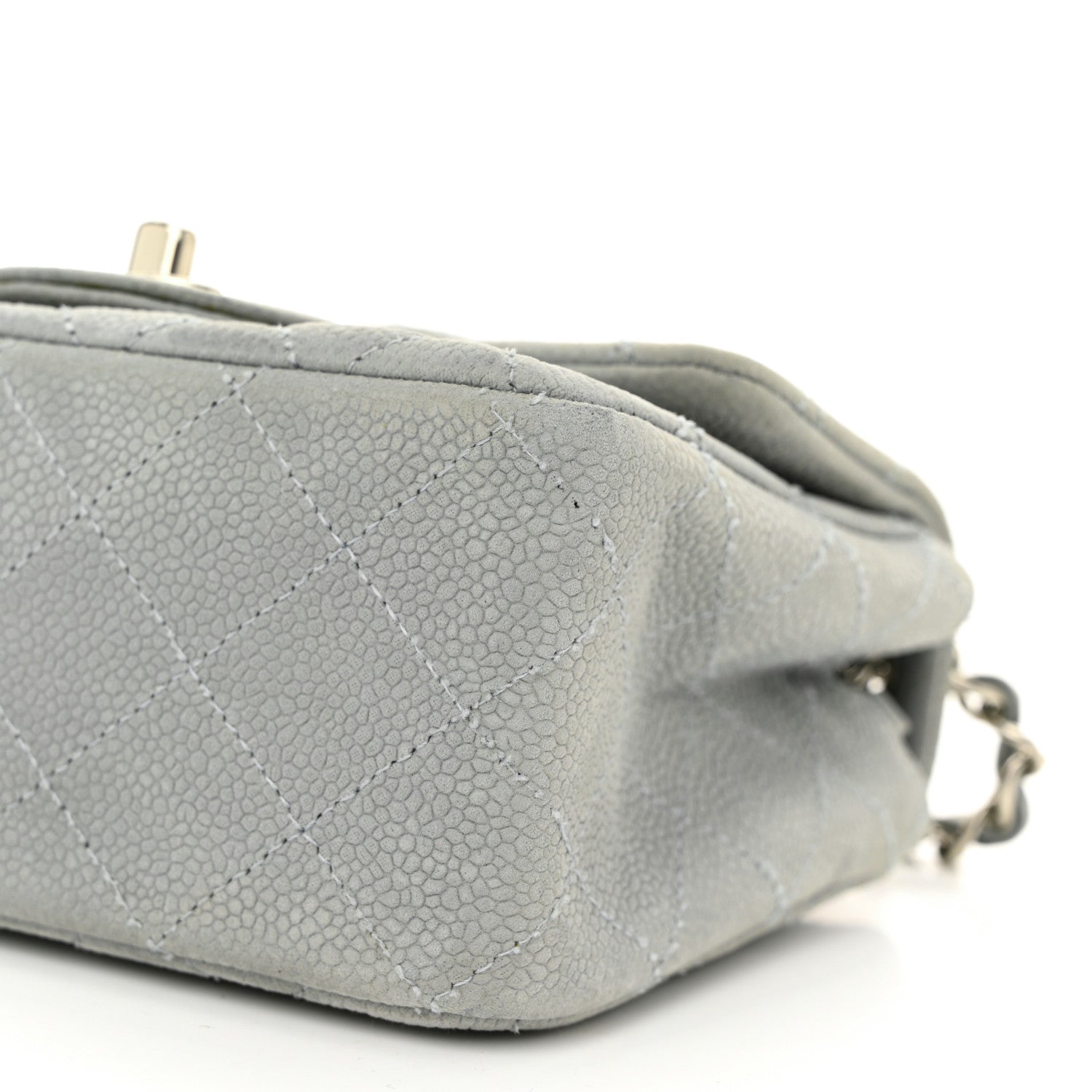 Chanel Iridescent Caviar Quilted Mini Square Flap Grey 10 of 12