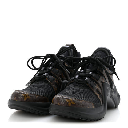 Louis Vuitton Calfskin Patent Monogram LV Archlight Sneakers 38.5 Black 4 of 9