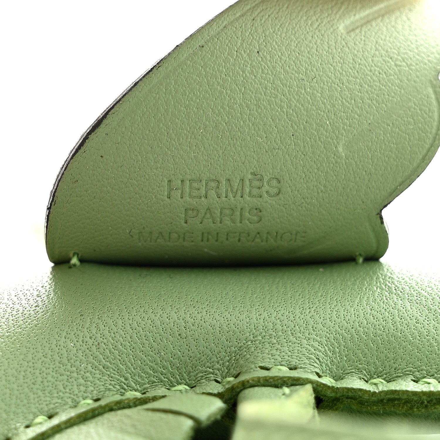Hermes Milo Lambskin Grigri Rodeo Pegase Horse Bag Charm PM Vert Criquet 3 of 6