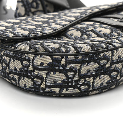 Christian Dior Oblique Mens Saddle Bag Blue 7 of 8