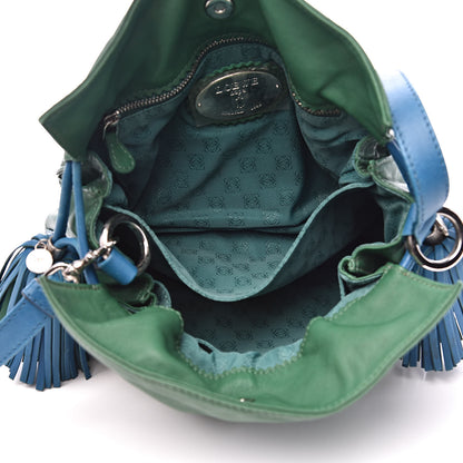 Loewe Calfskin Flamenco Shoulder Bag Green 5 of 13