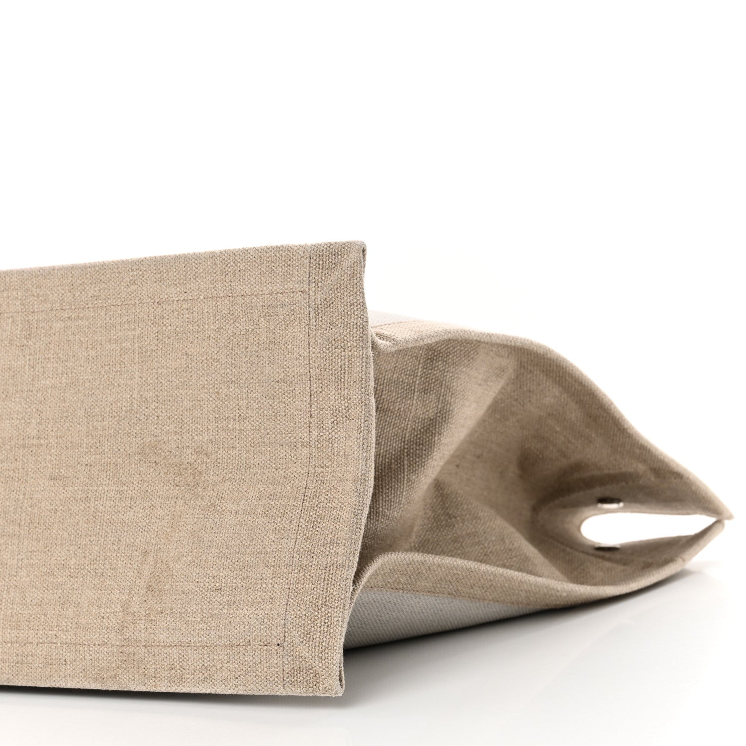 Saint Laurent Linen Calfskin Rive Gauche Tote Optic White 9 of 10