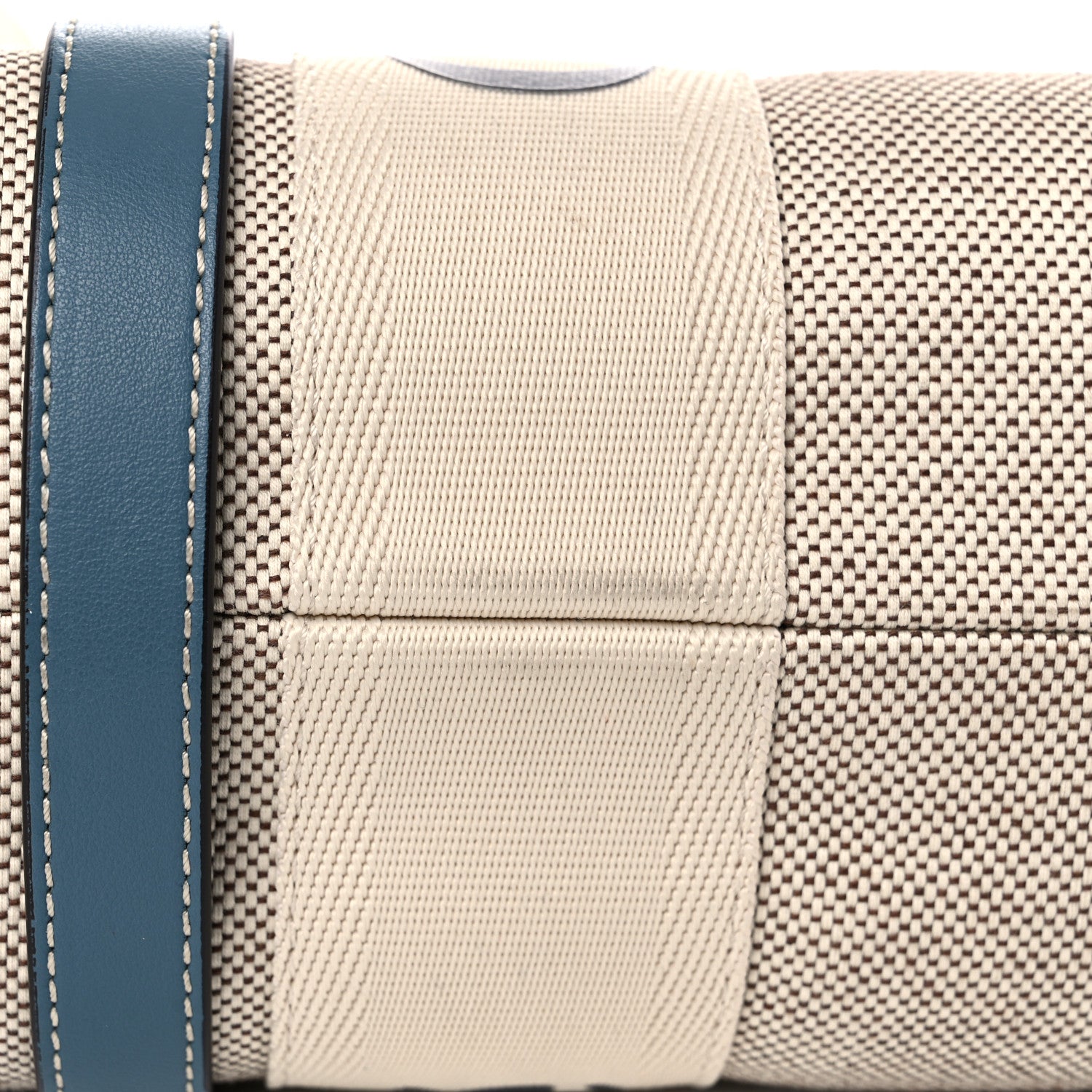 Chloe Cotton Calfskin Medium Woody Ribbon Tote White Blue 14 of 14