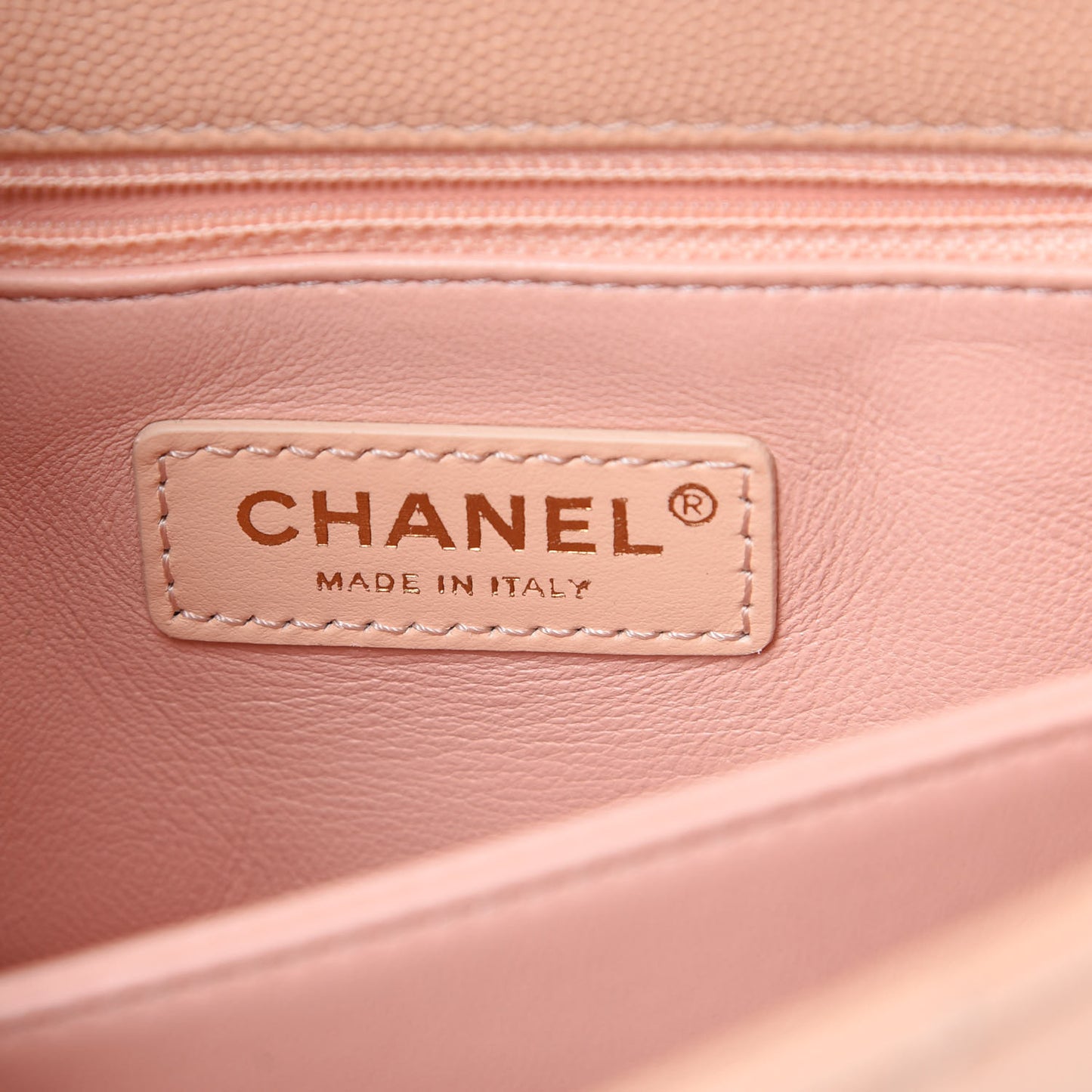 Caviar Quilted Mini Coco Handle Flap Light Pink