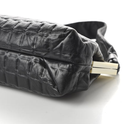Chanel Lambskin Chocolate Bar Quilted Frame Shoulder Bag Black 7 of 10