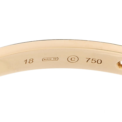 Cartier 18K Yellow Gold 1 Diamond LOVE Cuff Bracelet 18 4 of 4