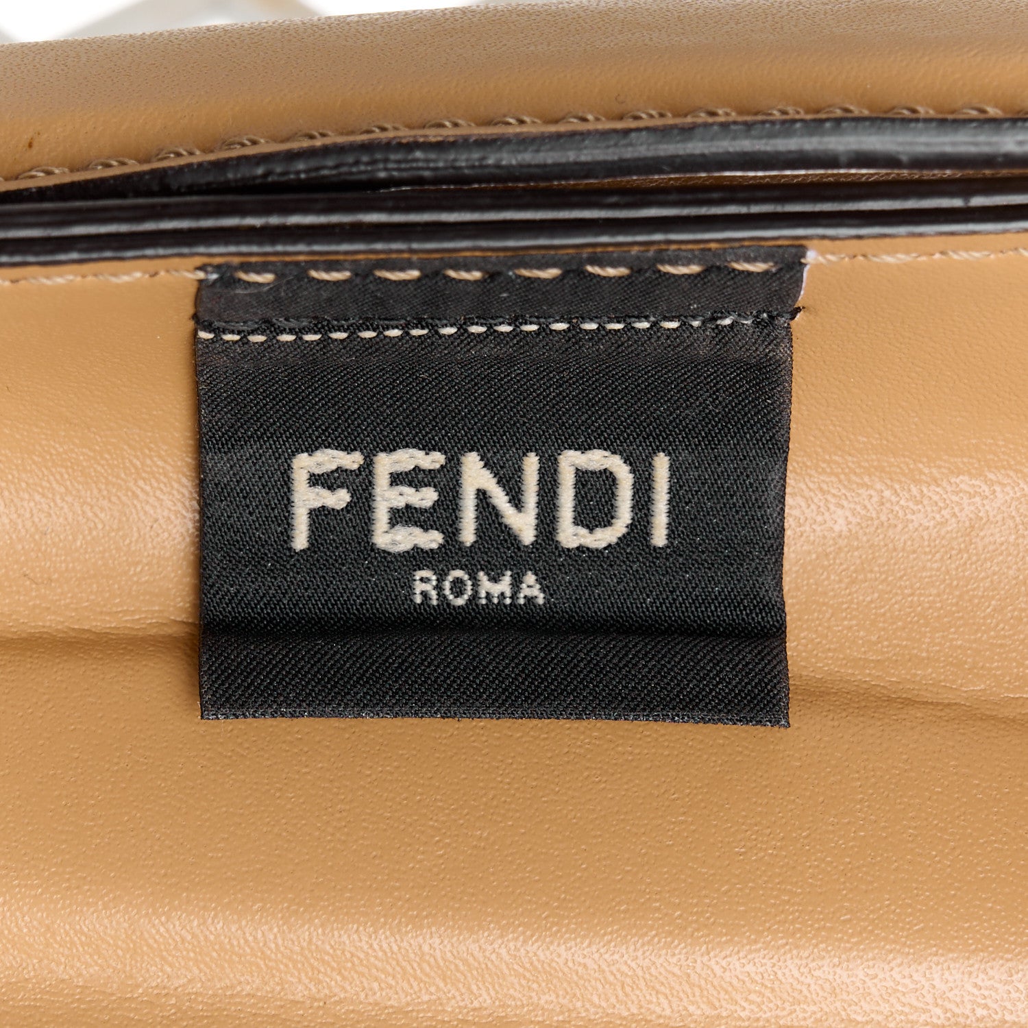 Fendi Recycled Plastic Vitello Liberty Matte Medium Fendi Basket White Ice Miele Scuro 7 of 13