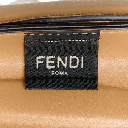 Fendi Recycled Plastic Vitello Liberty Matte Medium Fendi Basket White Ice Miele Scuro 7 of 13
