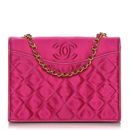 Chanel Satin Quilted Small Single Flap Pink 1 of 7