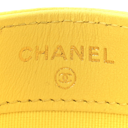 Chanel Caviar Quilted Card Holder Yellow 6 of 12
