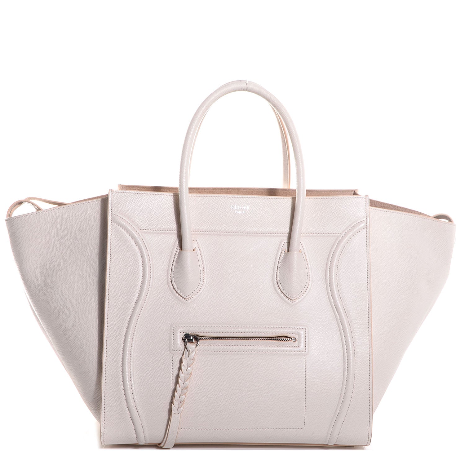 Celine Grained Calfskin Medium Phantom Luggage Cream 1 of 9