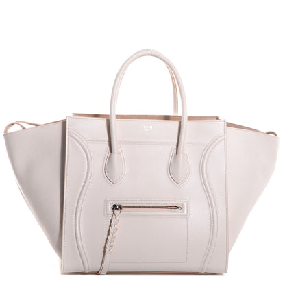 Celine Grained Calfskin Medium Phantom Luggage Cream 1 of 9