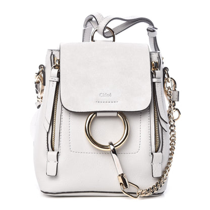Chloe Suede Calfskin Mini Faye Backpack Airy Grey 1 of 8