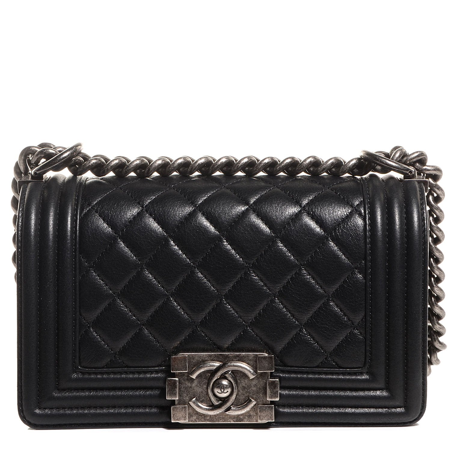 Chanel Calfskin Quilted Small Boy Flap Black 1 of 9