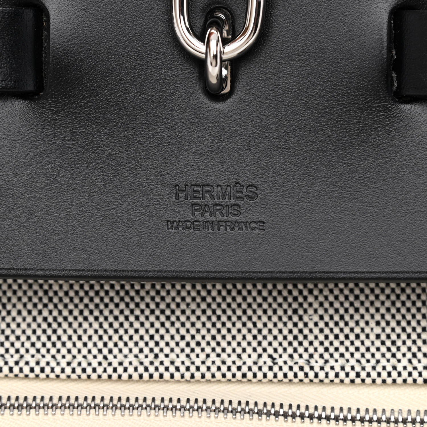 Hermes Criss Viking Vache Hunter Herbag Cabin Zip Retourne 50 Ecru Black 8 of 14