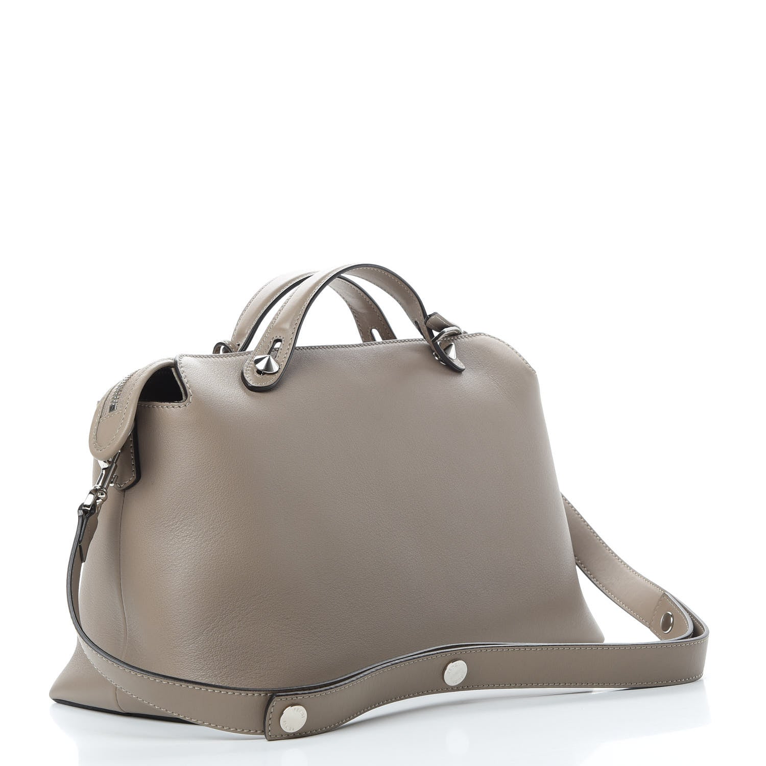 Fendi Vitello Dolce Large By The Way Boston Bag Tortora 3 of 11