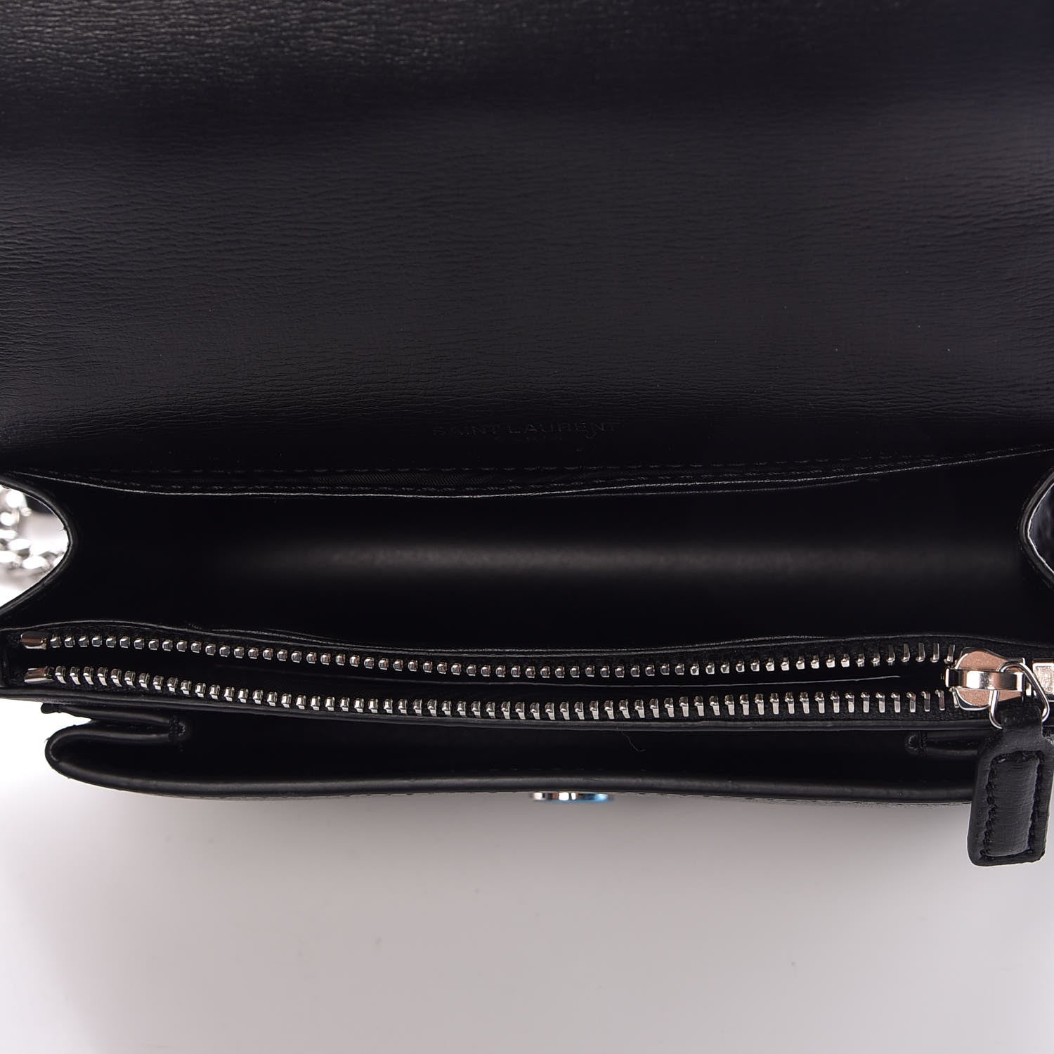 Saint Laurent Calfskin Monogram Sunset Chain Wallet Black 5 of 6