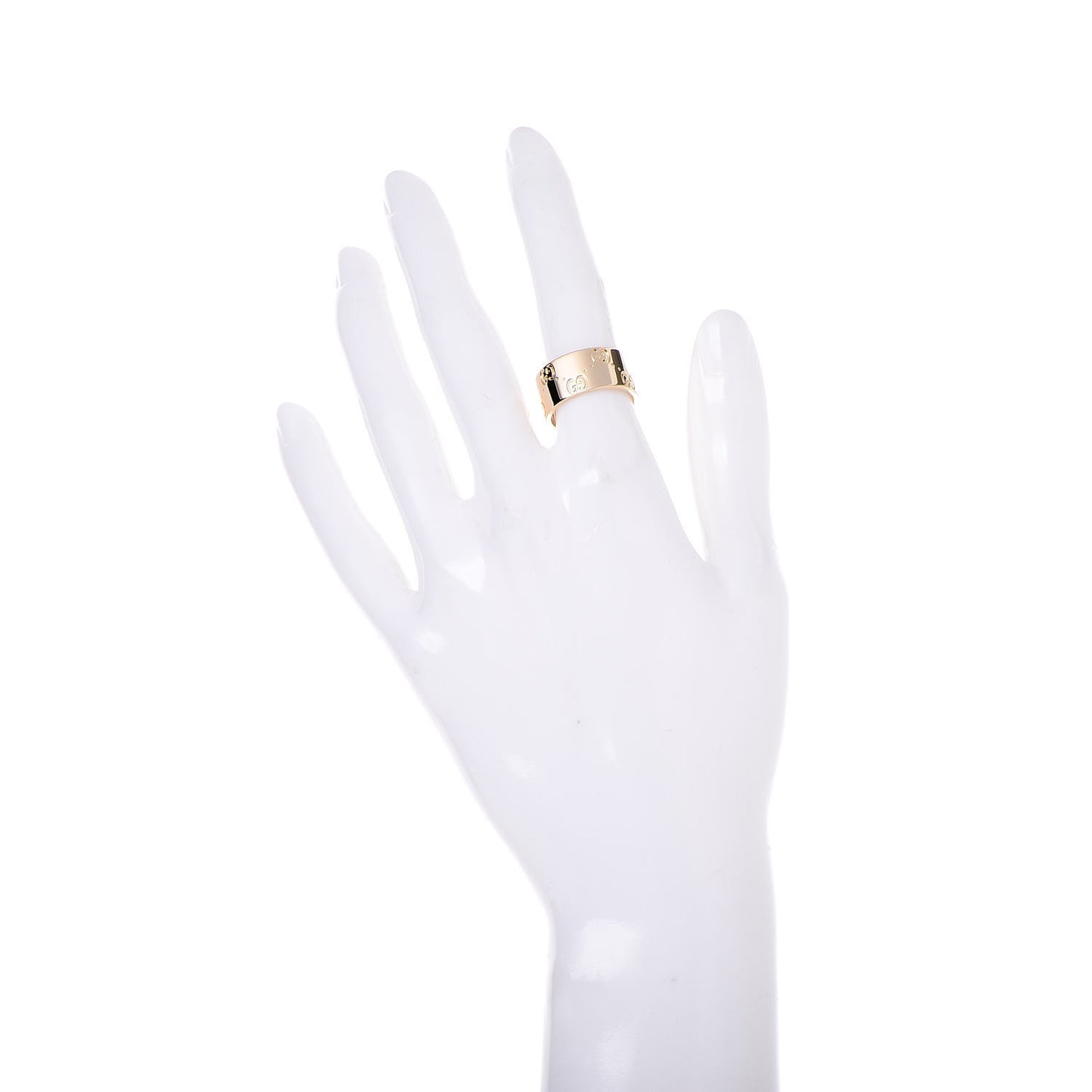 18K Yellow Gold Icon Band Ring 5.5 50