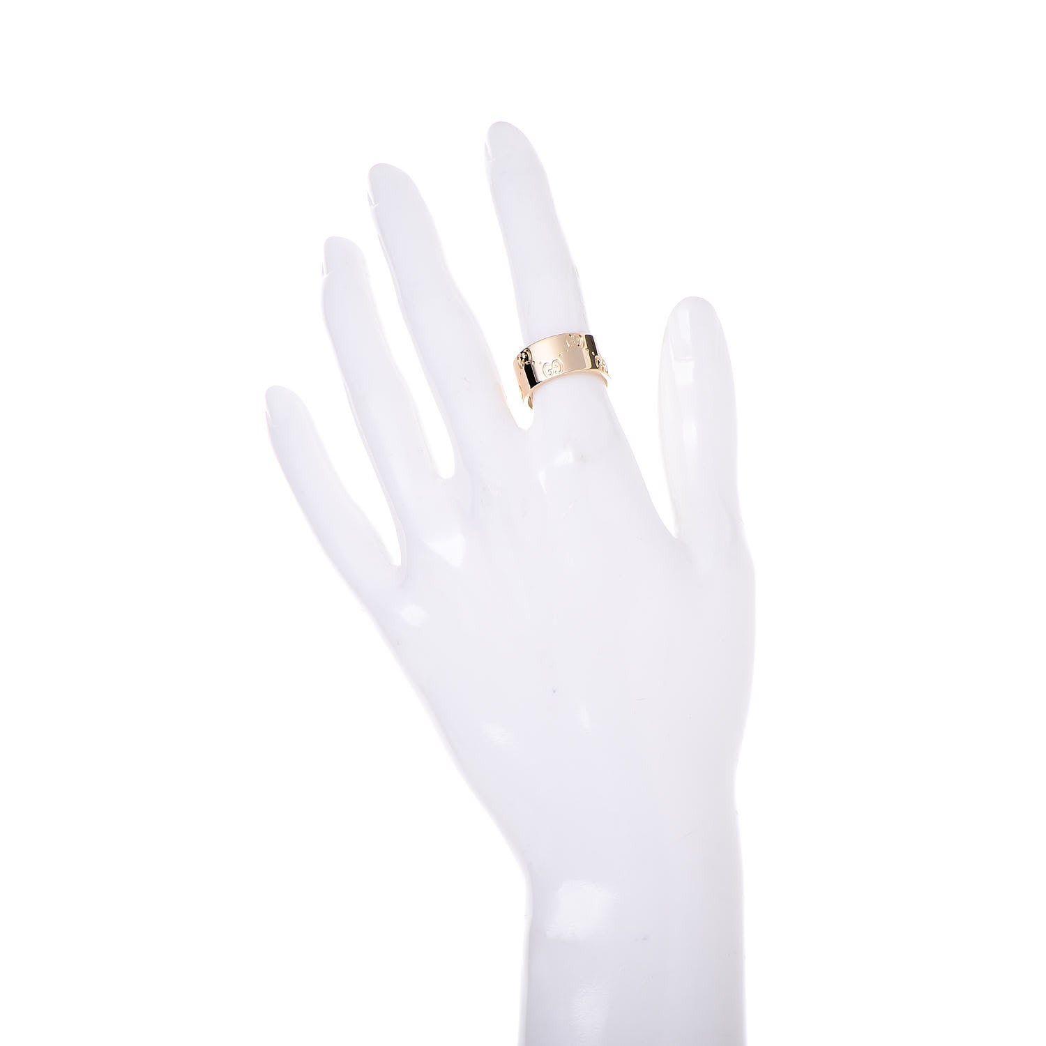 Gucci 18K Yellow Gold Icon Band Ring 5.5 50 2 of 7