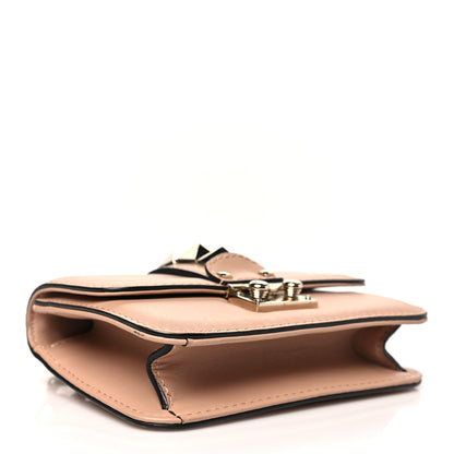 Valentino Garavani Vitello Mini Glam Lock Rockstud Flap Poudre 4 of 11