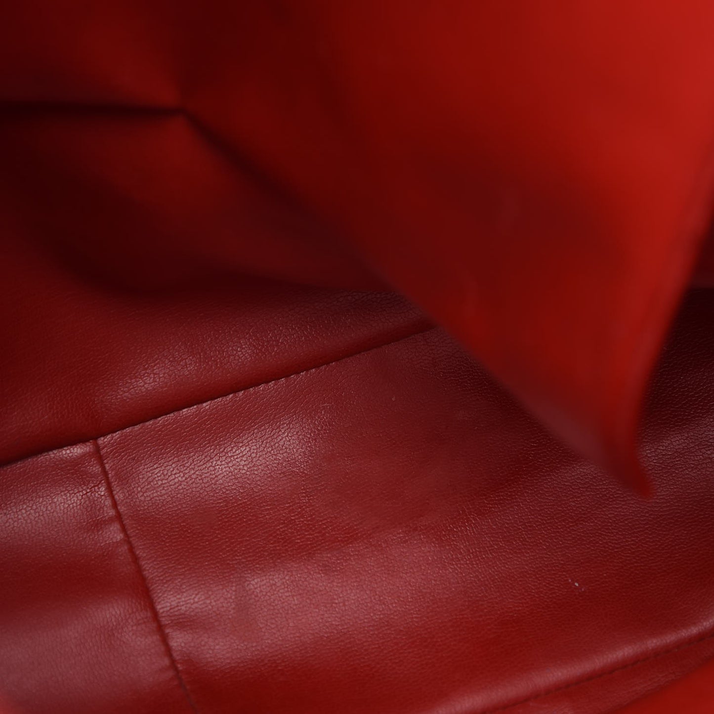Lambskin Quilted Tote Red