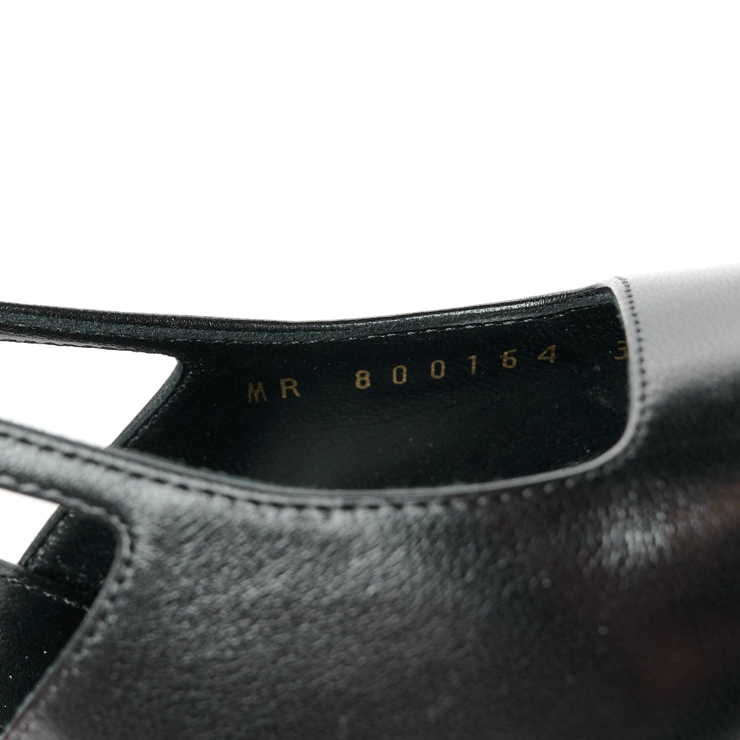 Saint Laurent Smooth Calfskin Jeanne 110 Slingback Pumps 36 Black Gold 9 of 10
