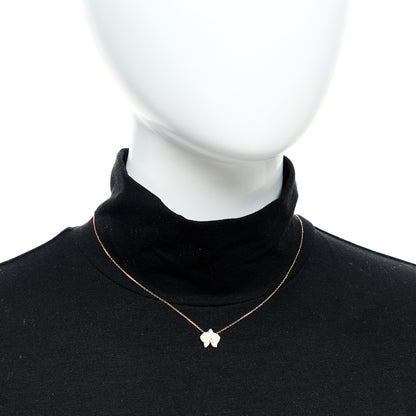 Cartier 18K Yellow Gold Mother Of Pearl Diamond Caresse D'Orchidees Par Cartier Necklace 2 of 6