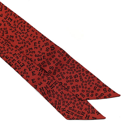 Hermes Silk Scattered Letters Twilly 2 of 4