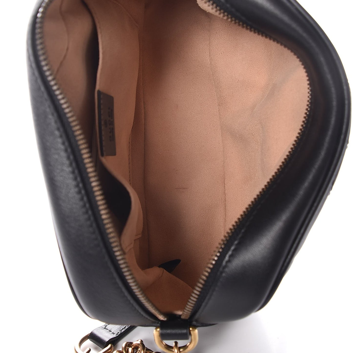 Calfskin Matelasse Small GG Marmont Chain Shoulder Bag Black