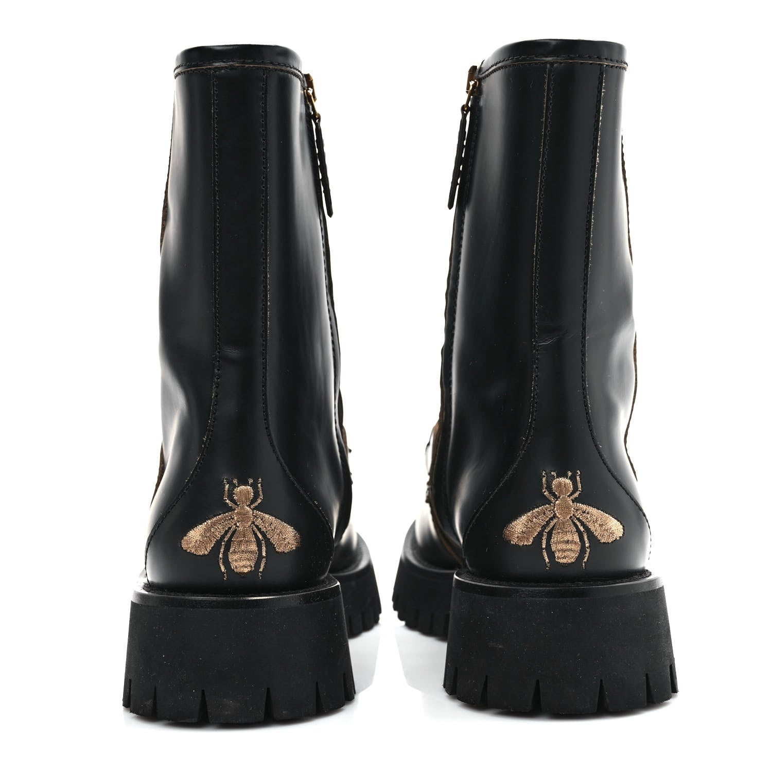 Gucci Cordovan Lux Womens Harald Horsebit 25mm Platform Boots 38.5 Black 5 of 11