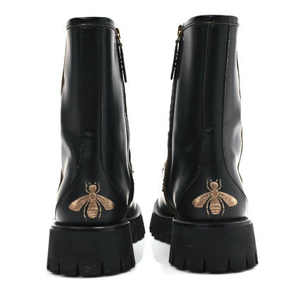 Gucci Cordovan Lux Womens Harald Horsebit 25mm Platform Boots 38.5 Black 5 of 11