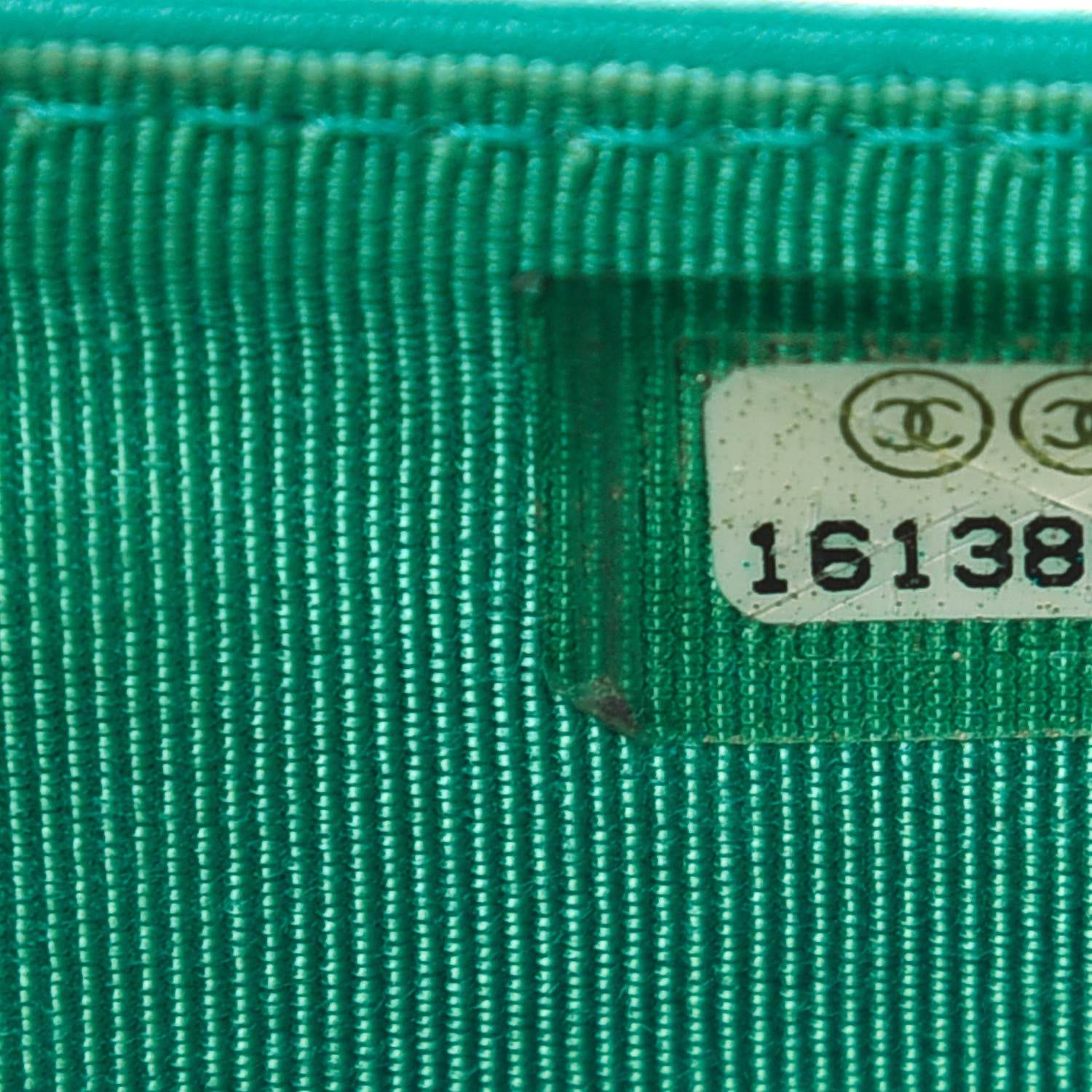 Chanel Patent Quilted Zip Pocket Wallet Turquoise 8 of 26