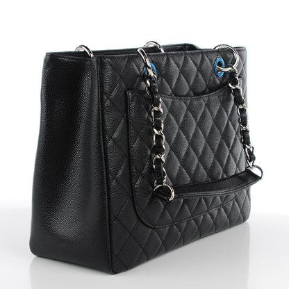 Chanel Caviar Quilted Grand Shopping Tote GST Black 3 of 8