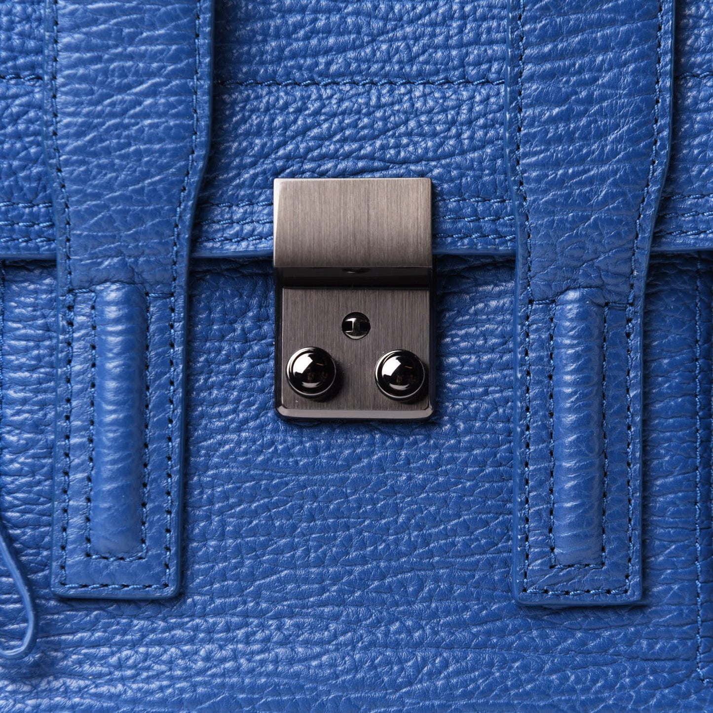 Textured Calfskin Mini Pashli Satchel Cerulean